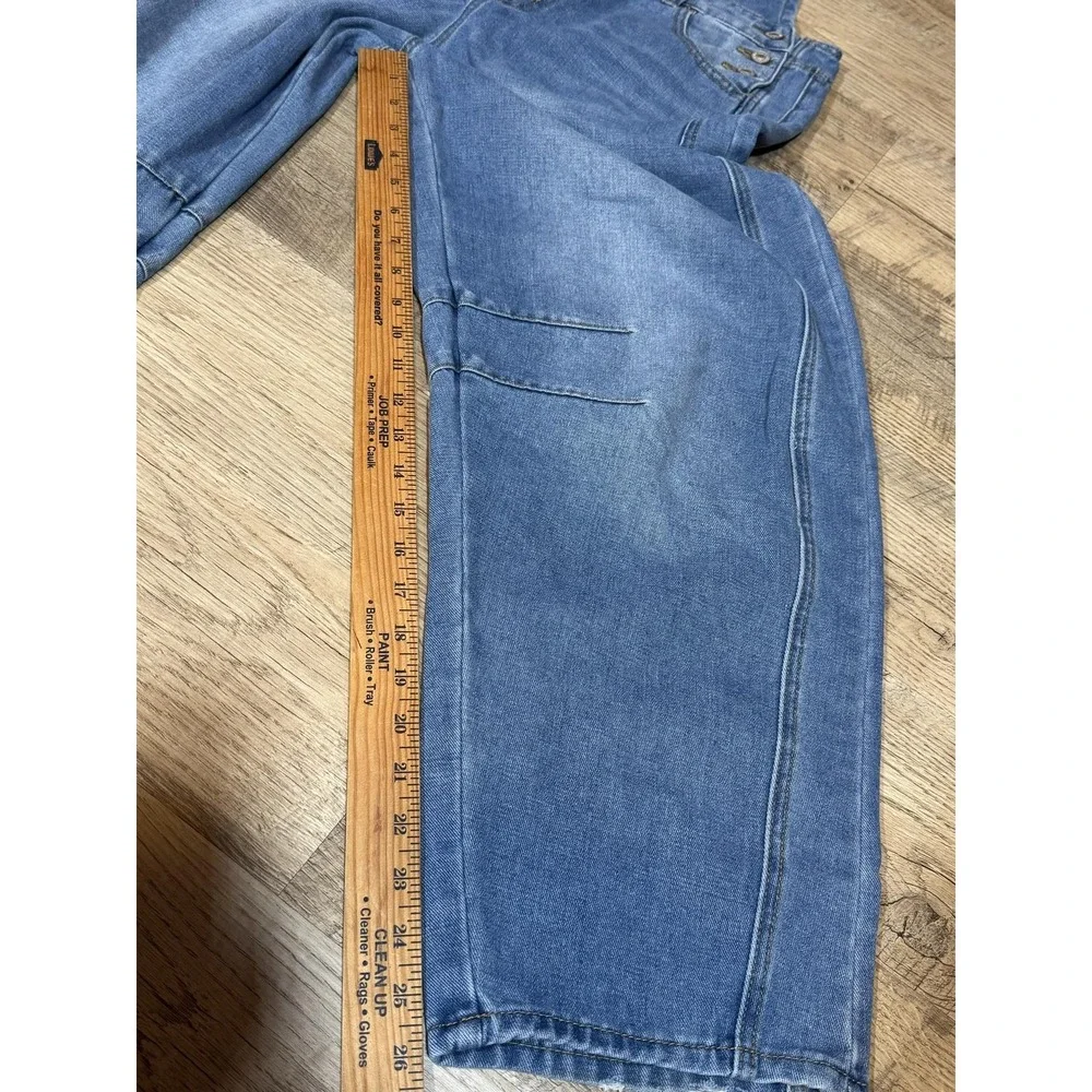 Denim Bib Overalls Womens Small Blue 100% Cotton Utility Workwear Pockets Casual